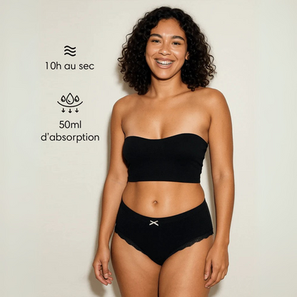 Lot de 7 Culottes Antibactériennes - Noires