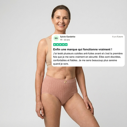 Lot de 7 Culottes d'Incontinence - Taille Haute