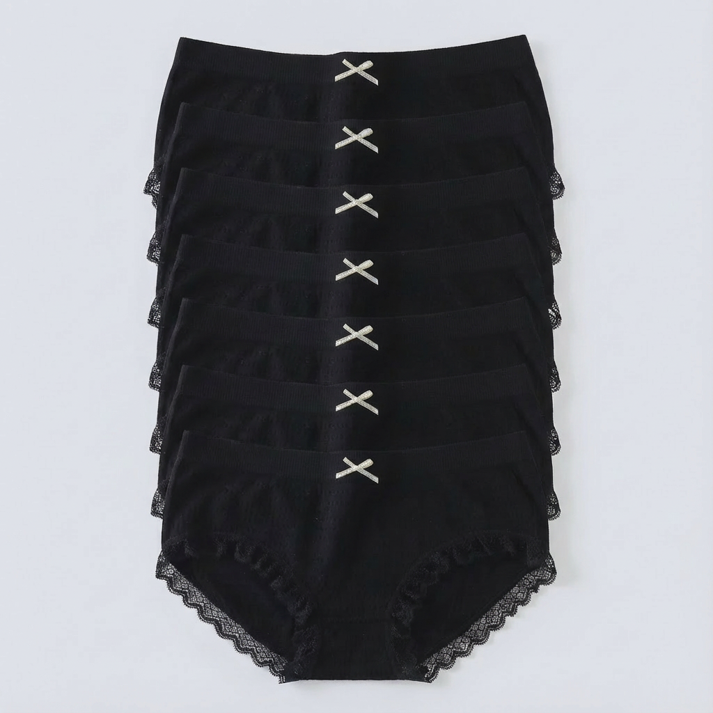 Lot de 7 Culottes d'Incontinence - Noir